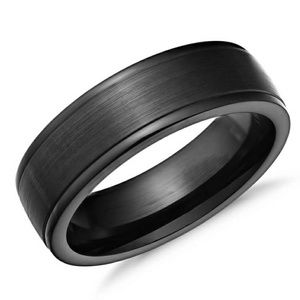 Black Cobalt Men's Wedding Ring
